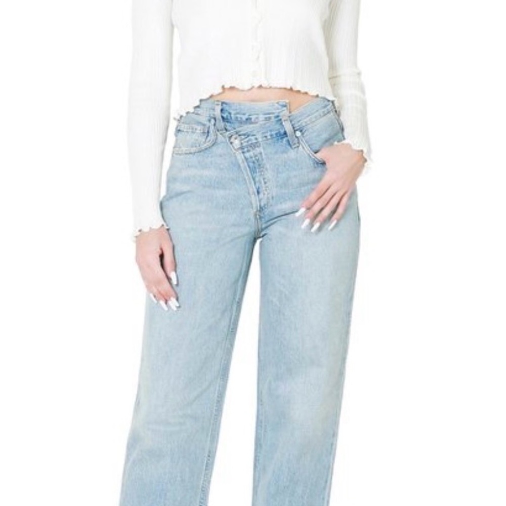 Agolde criss cross Straight Leg Jeans - suburbia
